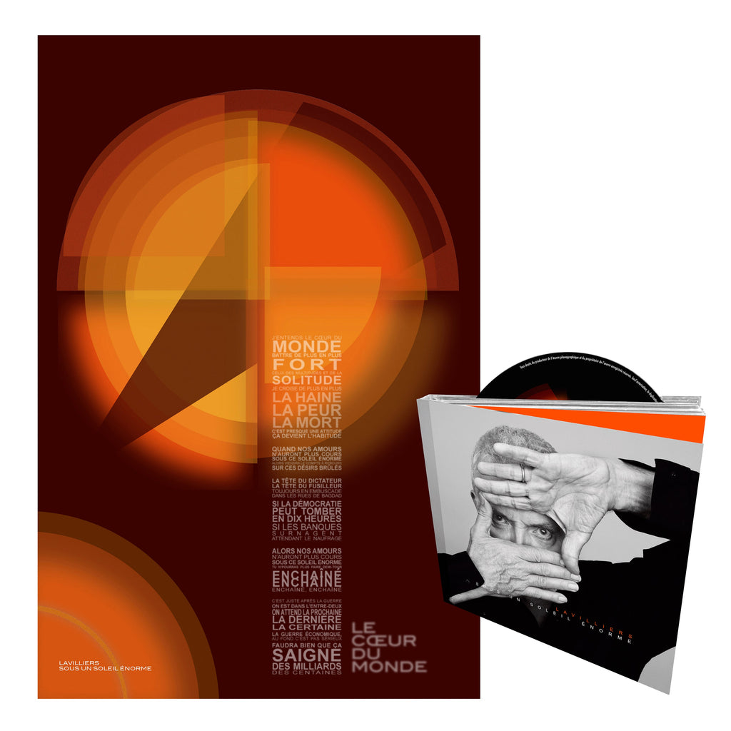 Pack CD Livre-Disque "Sous un Soleil énorme - version collector" + Tirage d'art "Le coeur du Monde"